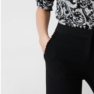 Express Ruffle Pocket Columnist Ankle Pant